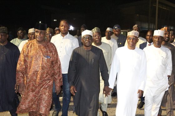 Gov Fintiri Receives Remains of Former Governor Bamanga Tukur in Yola